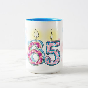 65th Birthday Two-Tone Coffee Mug