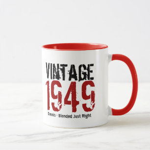 65th Birthday Vintage 1949 or Any Year V01H Mug