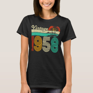 65th Birthday Vintage 1958 65 Year Old Men Women T-Shirt
