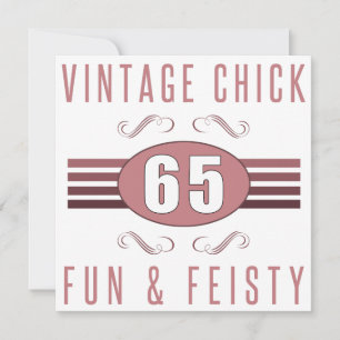 65th Birthday Vintage Chick Card