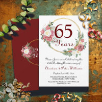 65th Blue Sapphire Wedding Anniversary Roses 