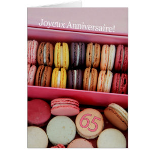 65th French Birthday Macaron-Joyeux Anniversaire!