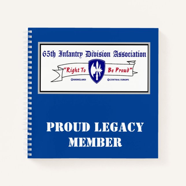 65th Infantry Division Notebook (Front)