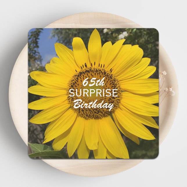 65th Surprise Birthday Party Sunflower Invitation (Creator Uploaded)