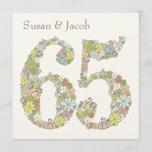 65th Wedding Anniversary Custom Invitation
