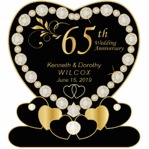 65th Wedding Anniversary   DIY Text Standing Photo Sculpture
