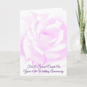 65th Wedding Anniversary Mum & Dad Purple Rose Card