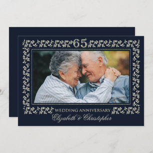 65th Wedding Anniversary Party   Custom Photo Invitation
