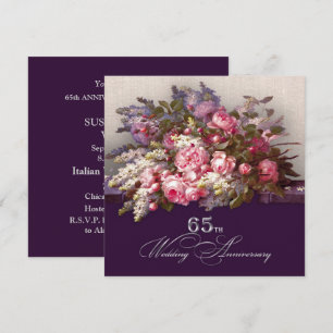 65th Wedding Anniversary Party Invitations
