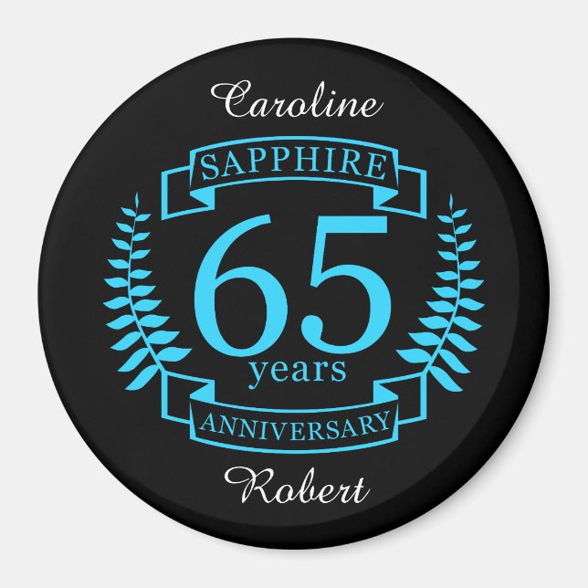 65th Wedding ANNIVERSARY SAPPHIRE Magnet (Front)
