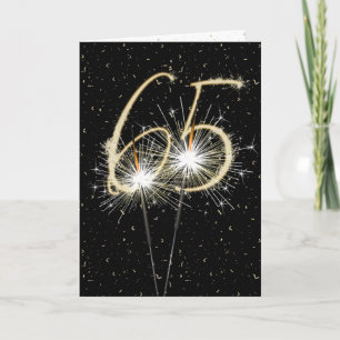 65th wedding anniversary sparklers card