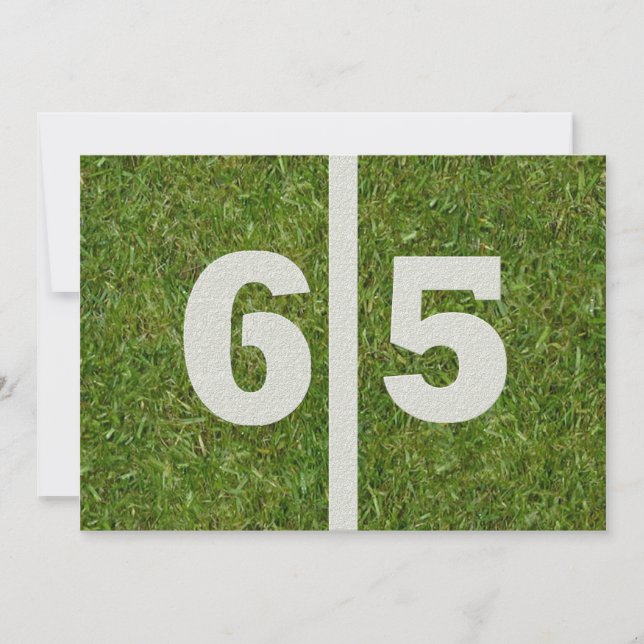 65th Yard Birthday Party!  Customisable Invitation (Front)
