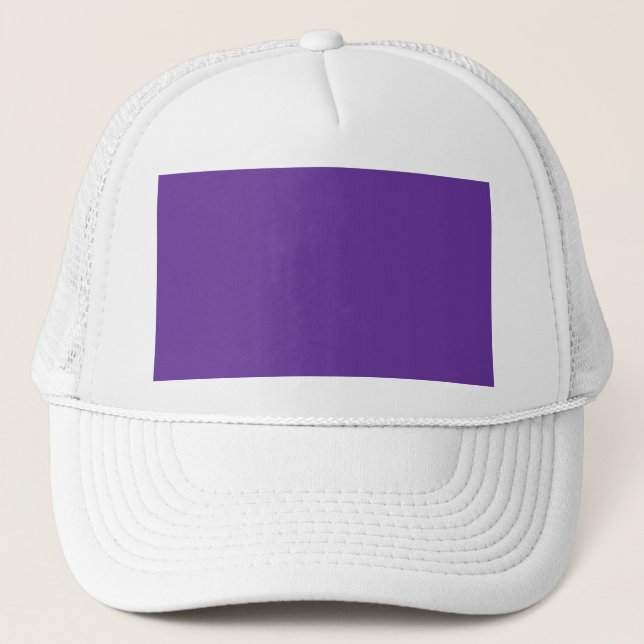 663399 Solid Colour Purple Background Template Trucker Hat (Front)