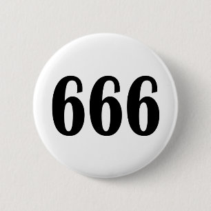 666 6 CM ROUND BADGE