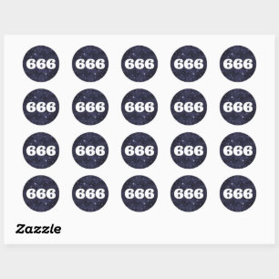 666 Angel Number Stars Higher Self Alignment Classic Round Sticker