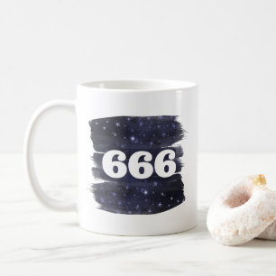 666 Angel Number Stars Higher Self Alignment Coffee Mug