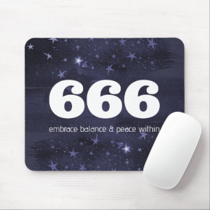 666 Angel Number Stars Higher Self Alignment Mouse Mat