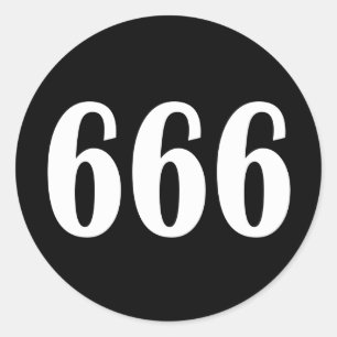 666 CLASSIC ROUND STICKER