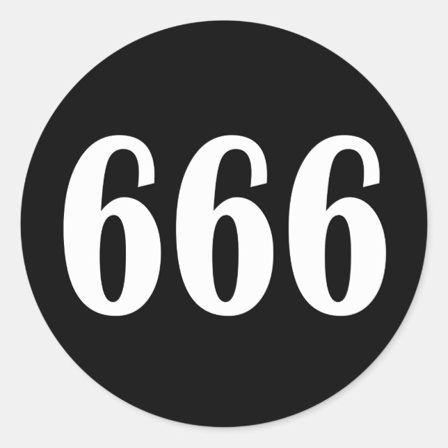 666 CLASSIC ROUND STICKER (Front)