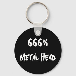 666% Metal Head Key Ring