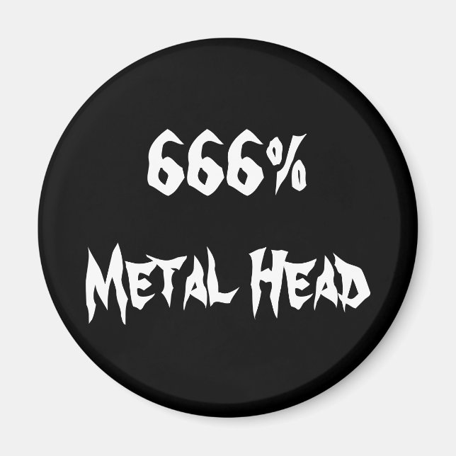 666%Metal Head Magnet (Front)