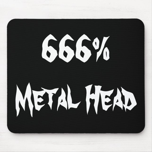 666%Metal Head Mouse Mat (Front)