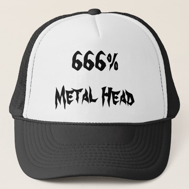 666%Metal Head Trucker Hat (Front)