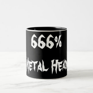 666%Metal Head Two-Tone Coffee Mug