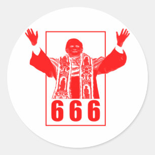 666 Pope Classic Round Sticker