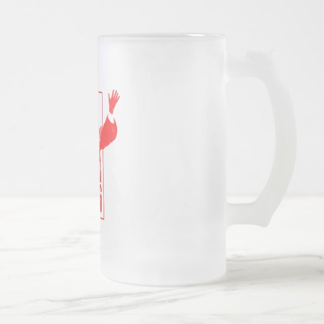 666 Pope Frosted Glass Beer Mug (Right)