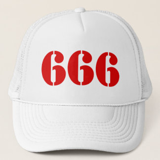 666 (red) trucker hat