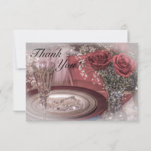 6679-Bride's Seat at Wedding Table Thank You Card
