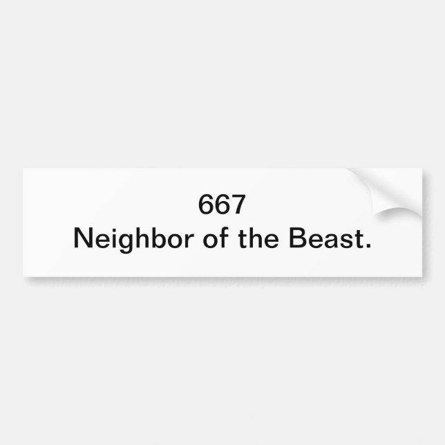 667 bumper sticker (Front)