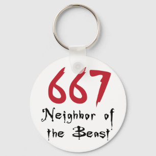 667 Neighbour of the Beast Key Ring
