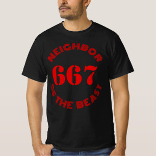667 The Neighbour Of The Beast - v2 (red) T-Shirt