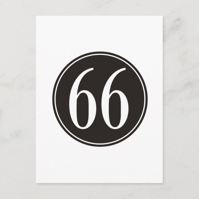 #66 Black Circle Postcard (Front)