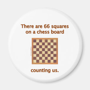 66 Chess Squares Magnet