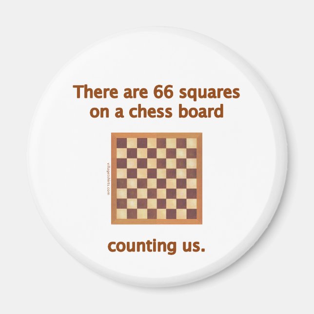 66 Chess Squares Magnet (Front)