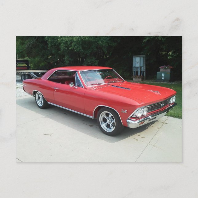 66' Chevy Chevelle Postcard (Front)