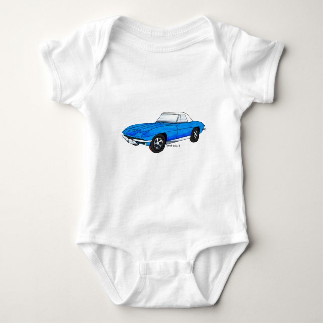 66 Corvette Sting Ray Baby Bodysuit (Front)