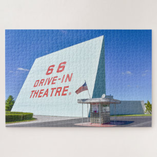 66 Drive-In Theatre, Route 66, Carthage, Missouri Jigsaw Puzzle