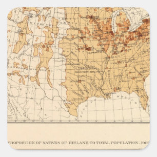 66 Natives Ireland 1900 Square Sticker