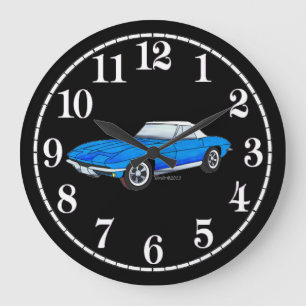 66 Vette - White Dial Large Clock