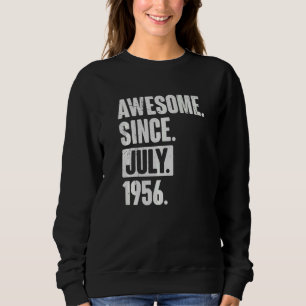 66 Year Old 66th Birthday Awesome Since July 195 Sweatshirt