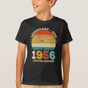 66 Year Old Awesome Since 1956 66th Birthday Gift T-Shirt