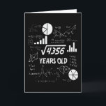 66 Year Old Bday Math Teacher 66th Birthday Gift Card<br><div class="desc">Celebrate birthdays with a clever twist! This funny math design uses equations and square roots to reveal the age, making it the perfect choice for math lovers, teachers, students, and geeks who enjoy a good nerdy joke. Great for milestone birthdays, classroom celebrations, or anyone who appreciates clever humor mixed with...</div>