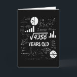 66 Year Old Bday Math Teacher 66th Birthday Gift Card<br><div class="desc">Celebrate birthdays with a clever twist! This funny math design uses equations and square roots to reveal the age, making it the perfect choice for math lovers, teachers, students, and geeks who enjoy a good nerdy joke. Great for milestone birthdays, classroom celebrations, or anyone who appreciates clever humor mixed with...</div>