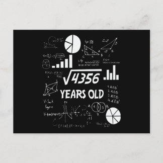 66 Year Old Bday Math Teacher 66th Birthday Gift Postcard