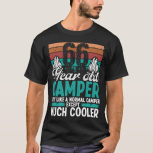66 Year Old Camper Scouting Camping 66 Birthday fr T-Shirt