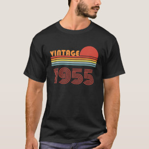66 Year Old Day Of Birth Vintage Retro Sunset Born T-Shirt